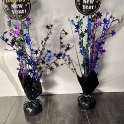 Happy NEW YEAR Table Top Decor (2 ) $5 . Not used Just Transported 