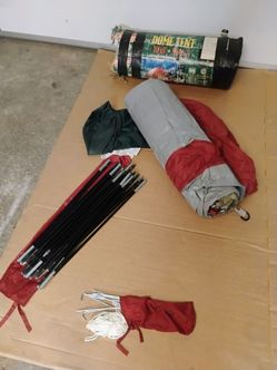 Coleman 10ftx8ft Burgundy and Gray Camping Tent Canopy