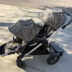 Baby Jogger Double Stroller with standing attachment
