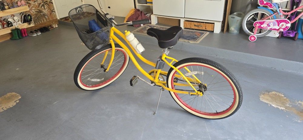 Gravity Cruiser Bike - Cushioned Seat, Basket, Bottle Included!