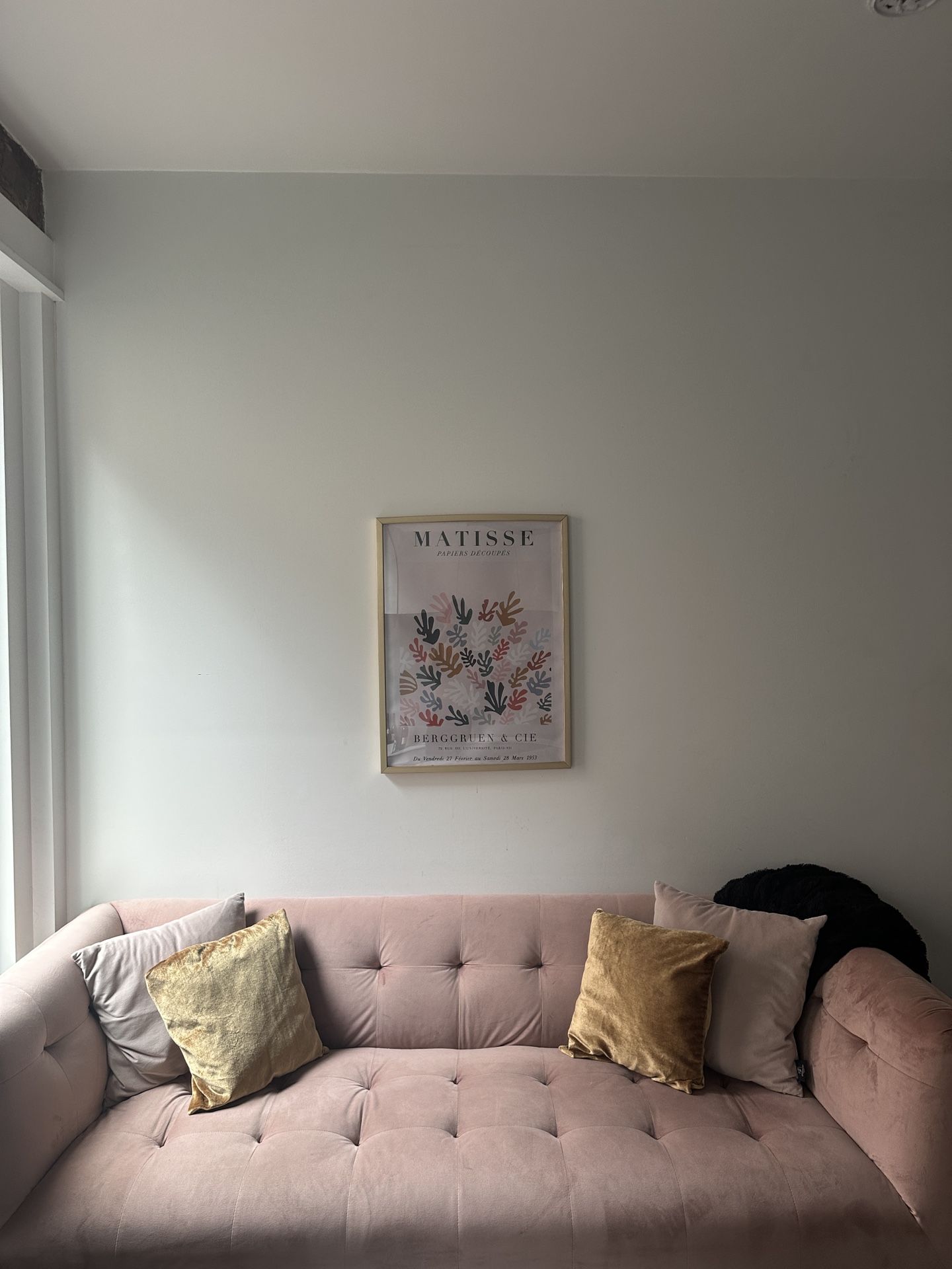 AllModern Pink 82” Velvet Couch