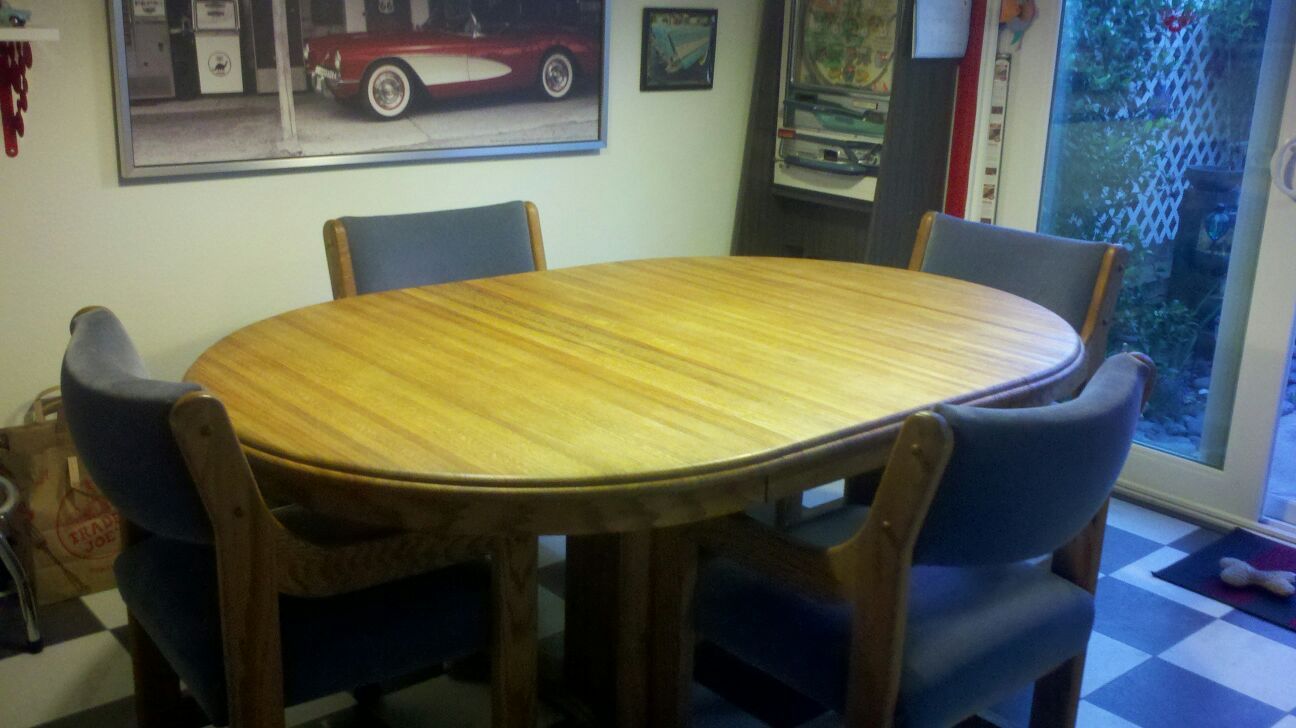 Wambold Oak dining table 4 chairs for Sale in Fountain Valley