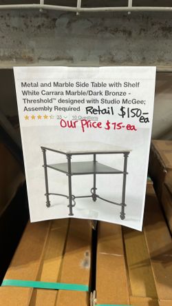 Threshold Metal &Carrara marble