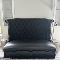 Black leather Couch