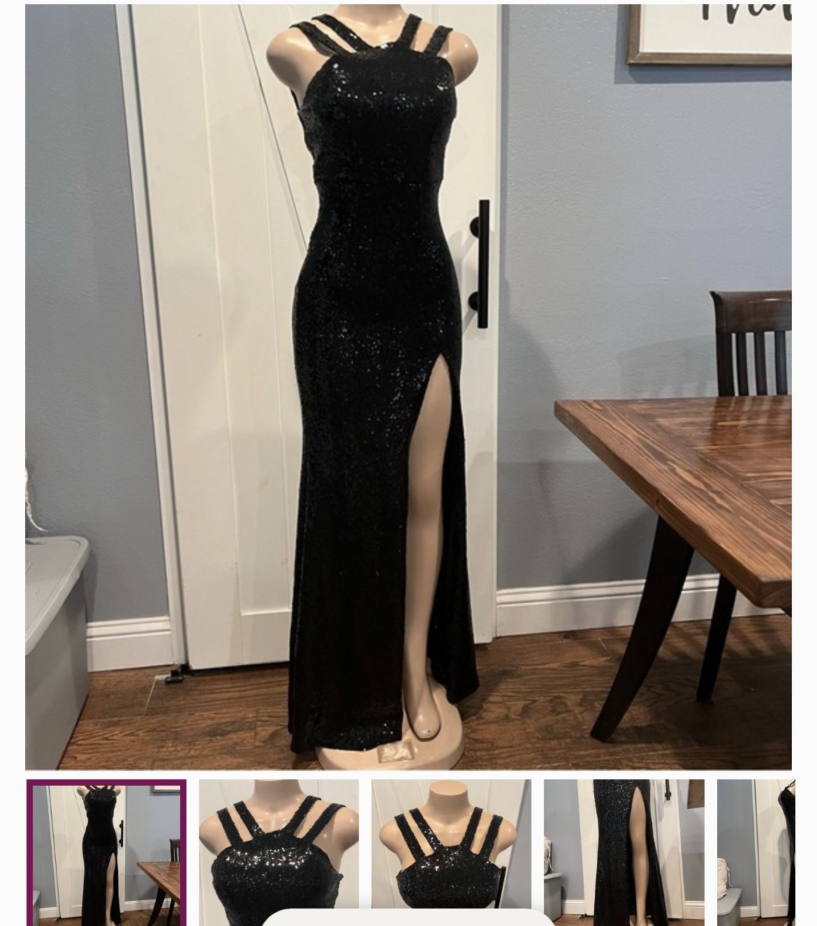 Black Sequin Dress