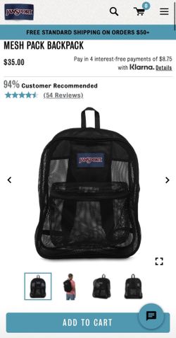 Mesh Jansport backpack