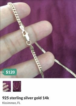 18k gold over 925 sterling silver