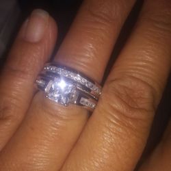 Set 2 rings silver new