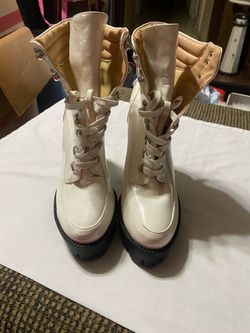 London Rag Stopper Block Heel Ankle Boots Size 9 Women