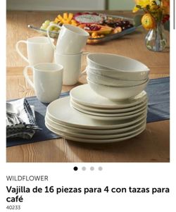 Princess house vajilla wildflower de 16 piezas
