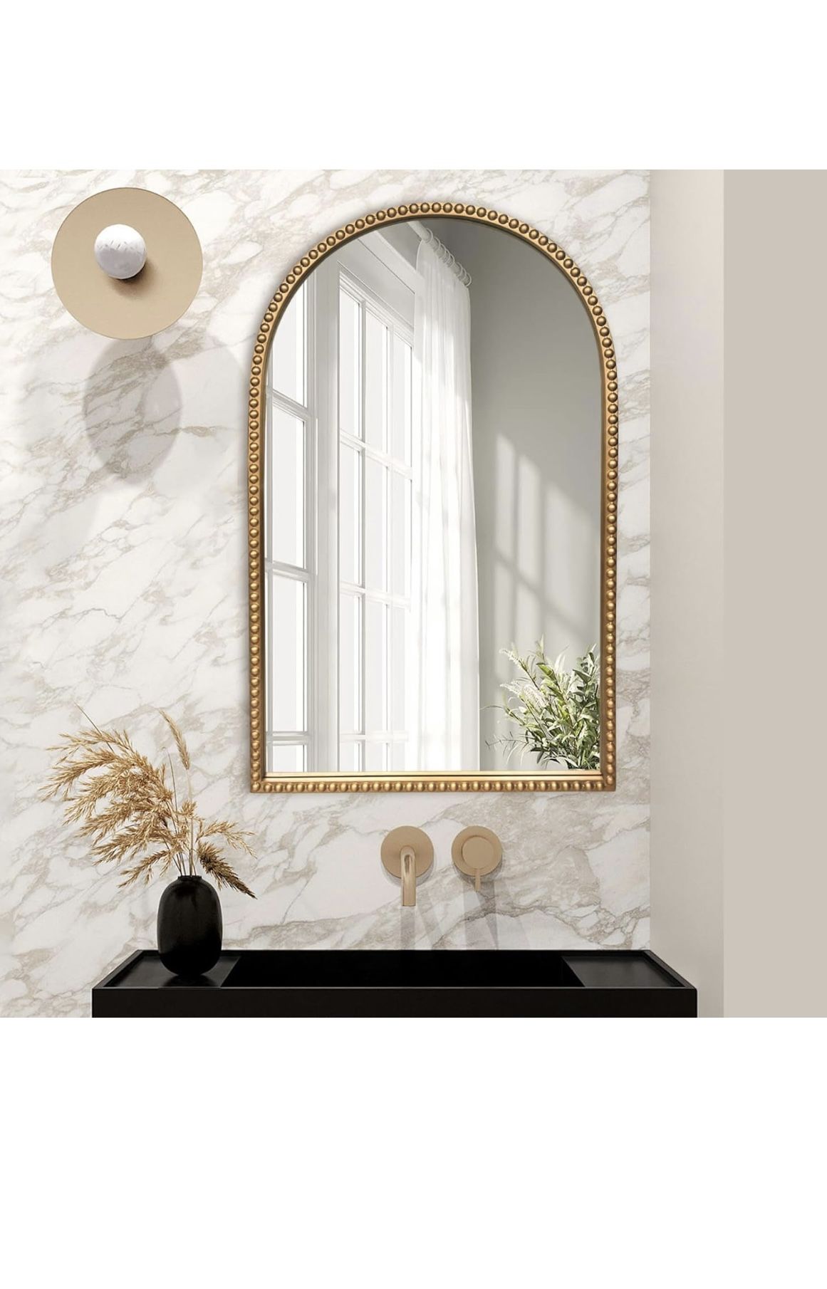 Antique Gold Metal Wall Mirror | 24 x 40