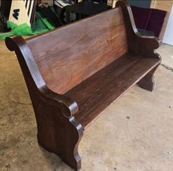 Vintage Wooden Church Pew / Bench