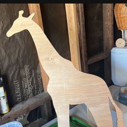 3ft Boho Wooden Giraffe 