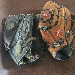 Vintage Baseball Gloves. 