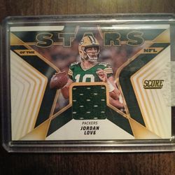 Jordan Love Memorabilia Patch Football Card 