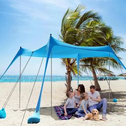 Beach Tent,Camping Sun Shelter,Beach Tent Sun Shelter, Blue10*10FT