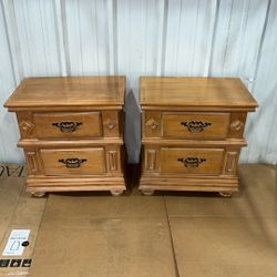 Vintage Wooden Nightstand 