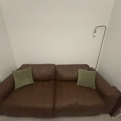 Auburn Benthe 95'' Plush Vegan Leather Sofa
