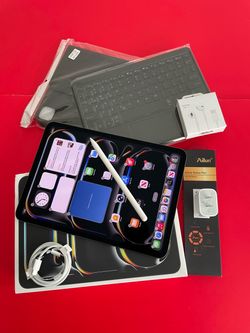 Apple IPad Pro 11” (M4 chip / OLED  Screen / 2024 ) 512GB with keyboard, pen & Accessories