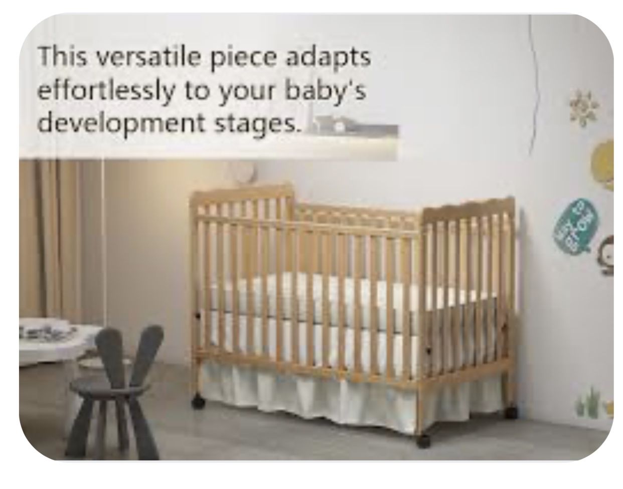 Brand new Covertibe Three In One Dream On Me Crib Never Taken Out