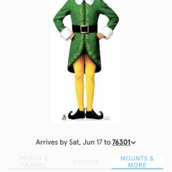 New In Box Buddy The Elf Life Size Cut Out