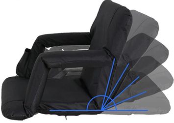 ZENY™ Portable Stadium Seat for Bleachers and Bench 5-Reclining Adjustable Positions Foldable Chair
