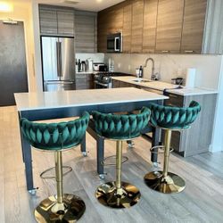 GREEN & GOLD Barstools