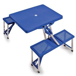 New Other Oniva Rectangle Portable Dining Table With Seats, Royal Blue