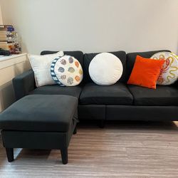 Modern Sofa + Ottoman – Great Condition