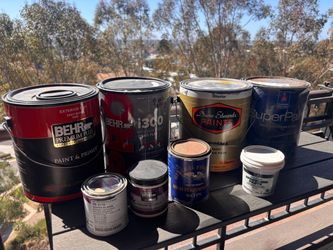 Lot of assorted paint + spackling paste