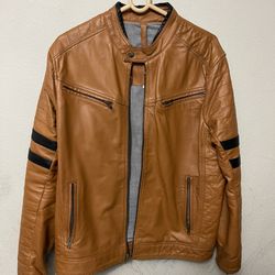 Brown Leather Jacket For Sale -large Size 