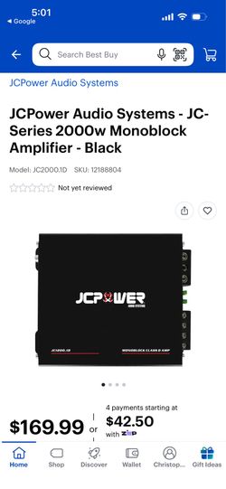 JCPower 2000 watt amp (New) $99