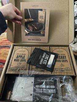 Wood smoked BBQ grilling kit 