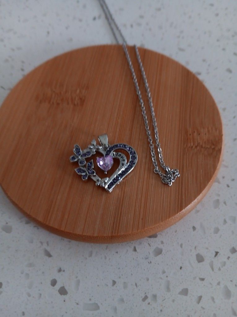 Purple Butterfly Necklace