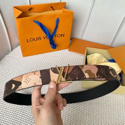 L V Brown Belt With Box New 