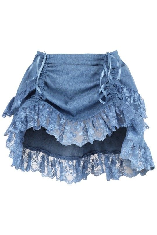Women's/Queen Lace/Denim Bustle Skirt