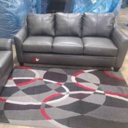 Top Grain Leather 2pc Living Room Set😍/ Take it home with Only $39down/ Hablamos Español Y Ofrecemos Financiamiento 🙋🏻‍♂️ 