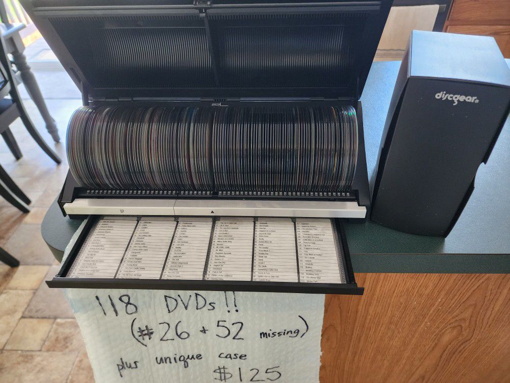 118 DVDs in unique disc selector case