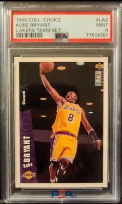 1996 U.D. Collector's Choice Kobe Bryant RC Rookie #LA2 LA Lakers Team Set PSA 9 