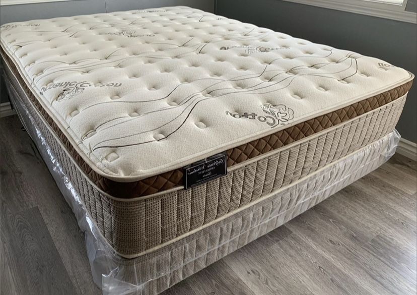 Queen Organic Cloud Edition Europillow Top 12inch Mattress