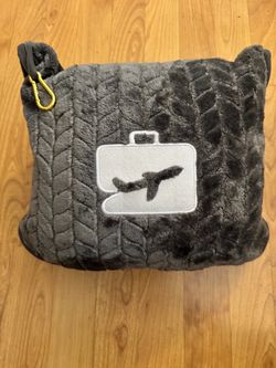 Travel Pillow Blanket Combo with Carabiner