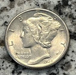 1938 Mercury Dime BU FSB