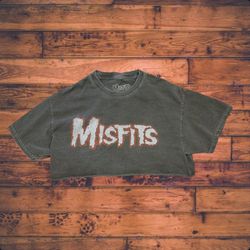 Retro Grunge Women's Cropped Misfits band shirt 