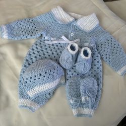 Trajecito De Bebé Tejido A Crochet Pueden Aser Su Pedido 