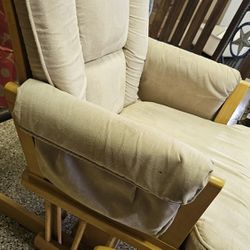 Glider rocking chair and glider ottoman