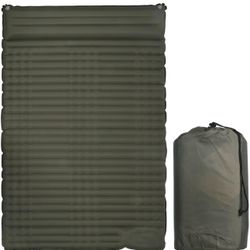 Inflatable Double Sleeping Pad W/ Pillow