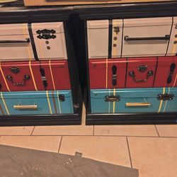 Luggage Themed Dresser And Nightstands Set