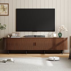 86inch Modern Wood TV Stand with Storage and Shelves to Fit up to 95" TVs