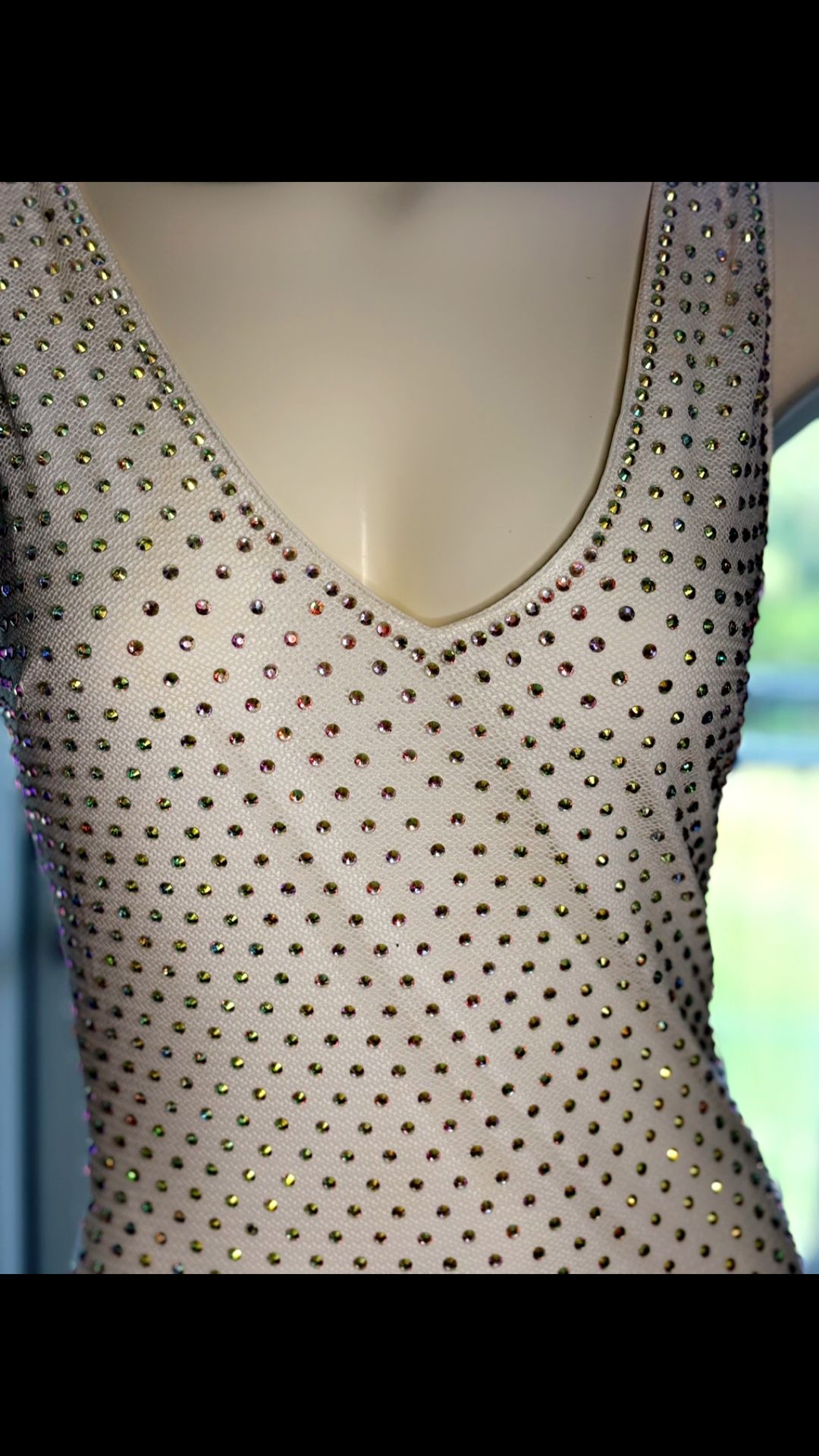 Long White Dress With Stones 