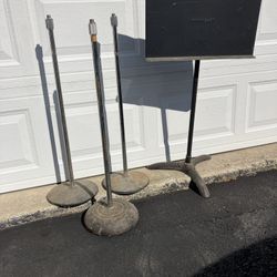 3 Mic Stands and Metal Music Stand $20 4all